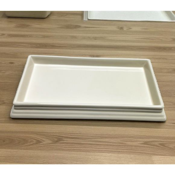 RH Restoration Hardware Flatiron Union Ivory Stoneware Vanity Display Dish Tray - Picture 2 of 7